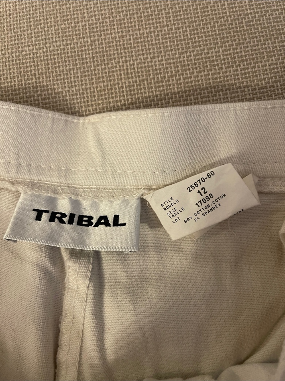 TRIBAL Men's White Chinos - Clean Everyday Style